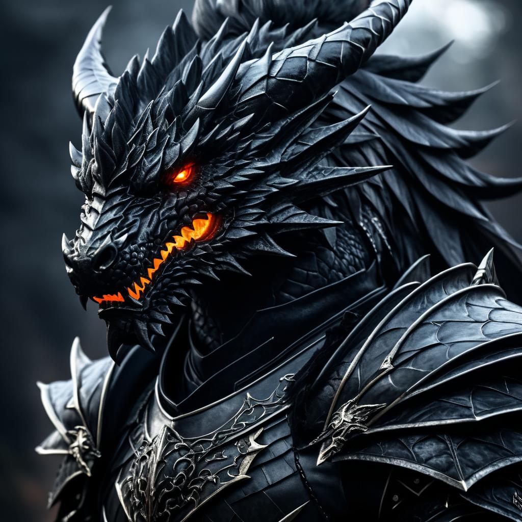 Epic Dark Fantasy Dragon Slayer Portrait