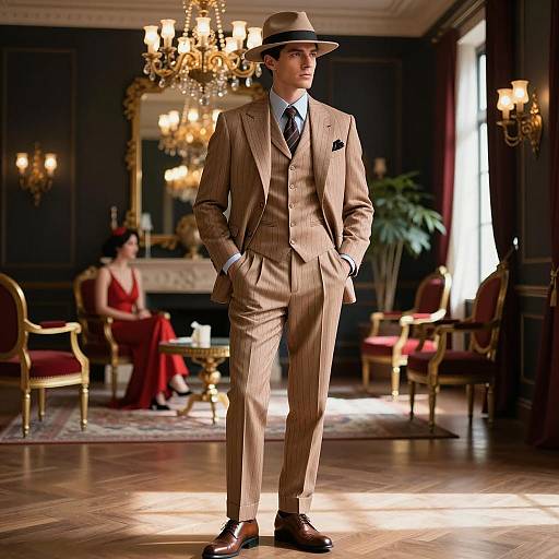 Elegant 1920s Male Gatsby Outfit