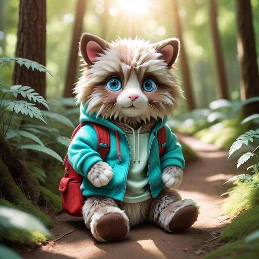 Charming Plush Toy in Enchanted Forest