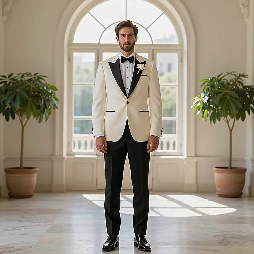 Elegant Male Wedding Attire Portrait