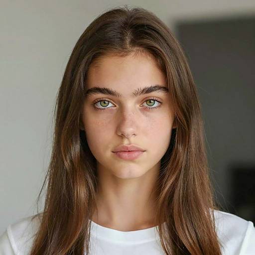 Portrait of a Young Woman with Brown Hair