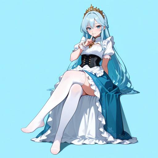 Graceful Boy in Delicate Blue Dress Graceful Boy in Delicate Blue Dress
