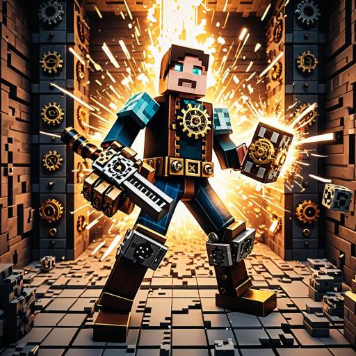 Steampunk Engineer with Mechanical Gauntlet