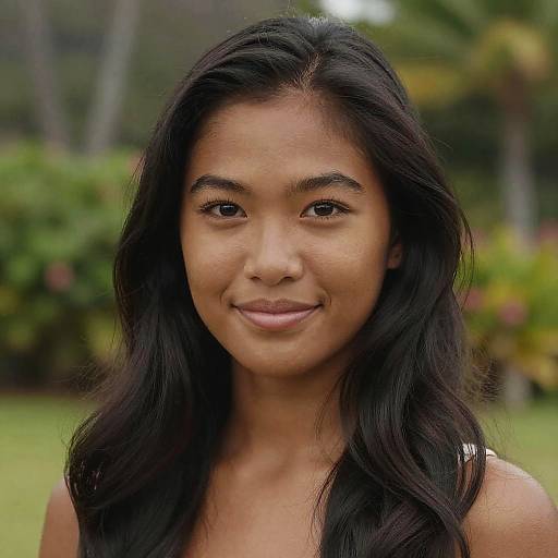 Portrait of Young Native Hawaiian Woman
