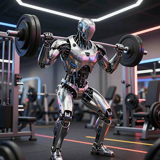 Futuristic AI Bodybuilding Gym