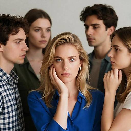 Emotional Portrait of Five Diverse Characters