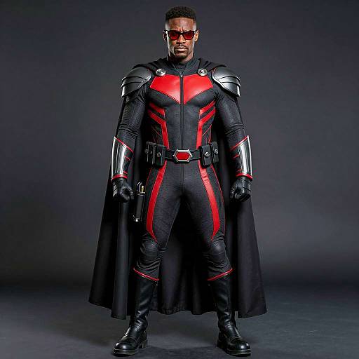 Confident Superhero in Bold Colors