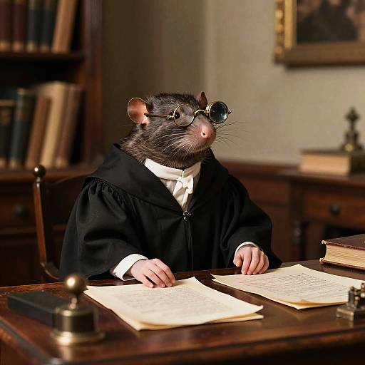 Scholarly Molerat in Cozy Study