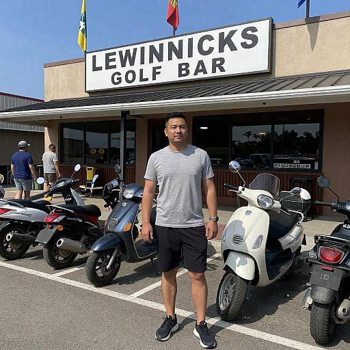 Man at Lewinnick's Golf Bar Scene