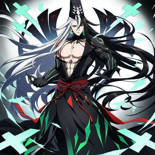 Illustration of Ashiya douman (third ascension) (fate), fate/grand order in the style of Sugimura tomokazu