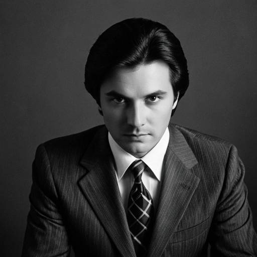 Serious Man in 1970s Soviet Style Suit