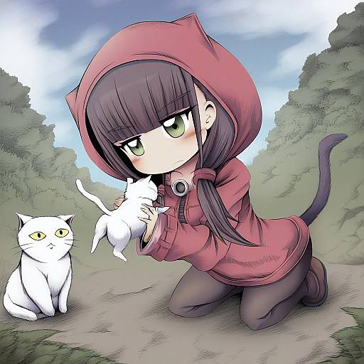 Illustration of Asakura karen (heaven burns red), heaven burns red in the style of Hidefu kitayan