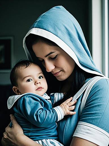 Cinematic Photorealistic Man in Baby Cosplay