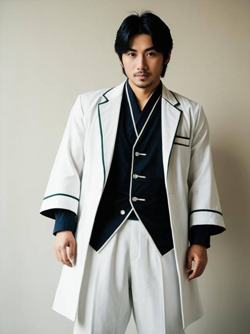 Man in Takeshi Hongo Cosplay Costume