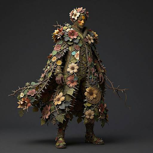 Floral Cape Dark Fantasy Concept