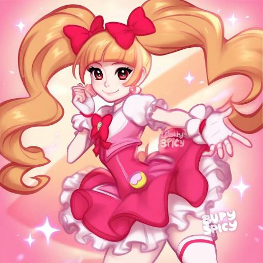 Illustration of Aisaki emiru, precure in the style of Blushyspicy