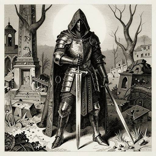 Mysterious Shadow Mage in Dark Fantasy