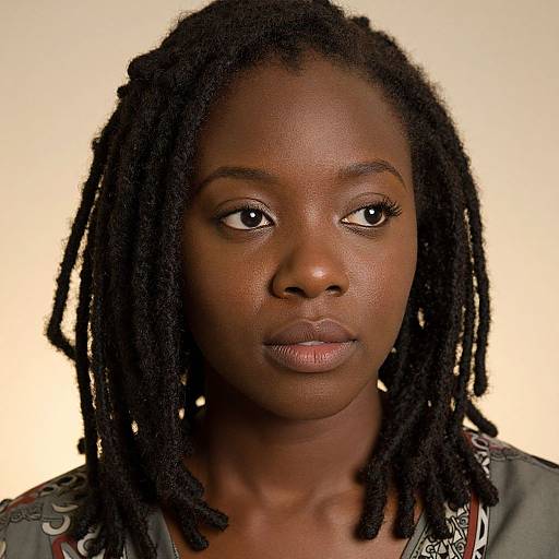Portrait of African American Woman with Dreadlocks