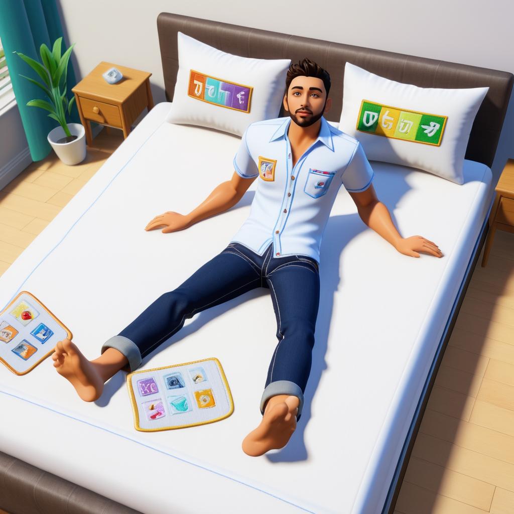 Realistic Embroidery Patch of Sims Gameplay