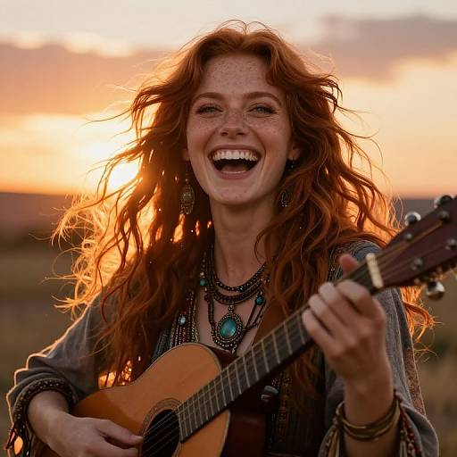 Ultrarealistic Joyful Bard Portrait