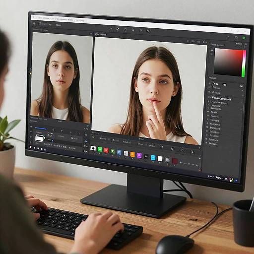 Professional Background Editing Workspace