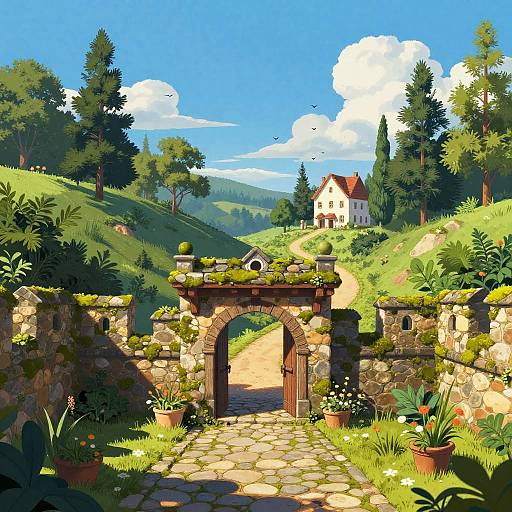 Hidden Garden in Medieval Fortress