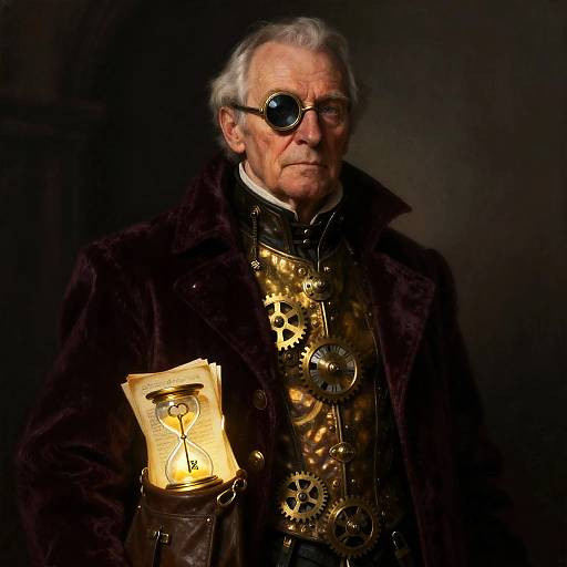 Clockwork Librarian with Brass Monocle