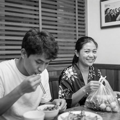 Candid Moment in a Cozy Restaurant