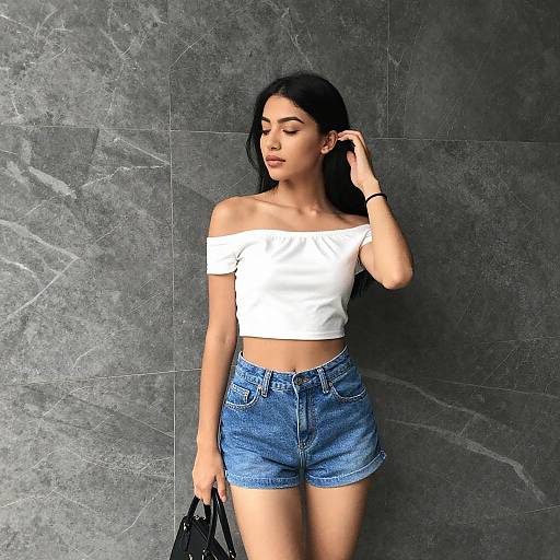 Confident Woman in Stylish Summer Outfit