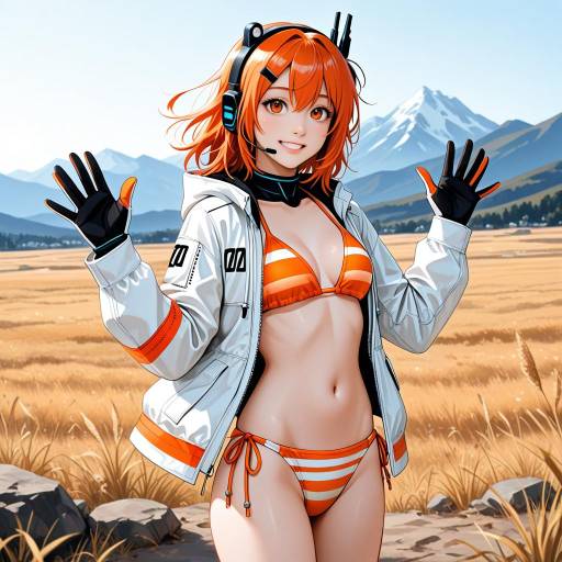 Futuristic Cowboy in Dramatic Landscape