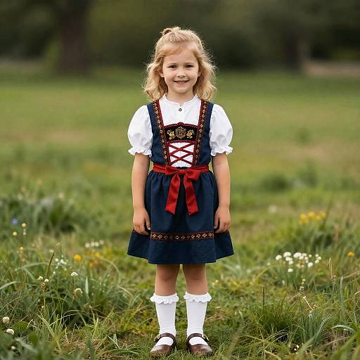 Little Girl in German Traditional Costume