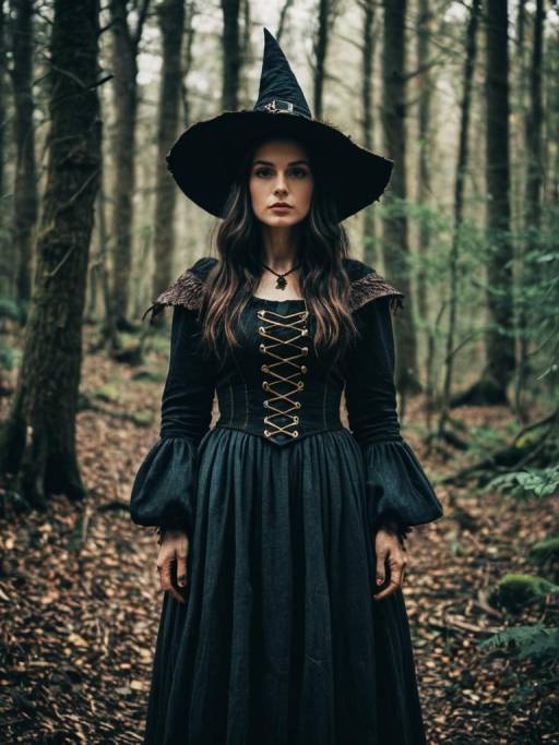 Woman in Woodland Witch Costume