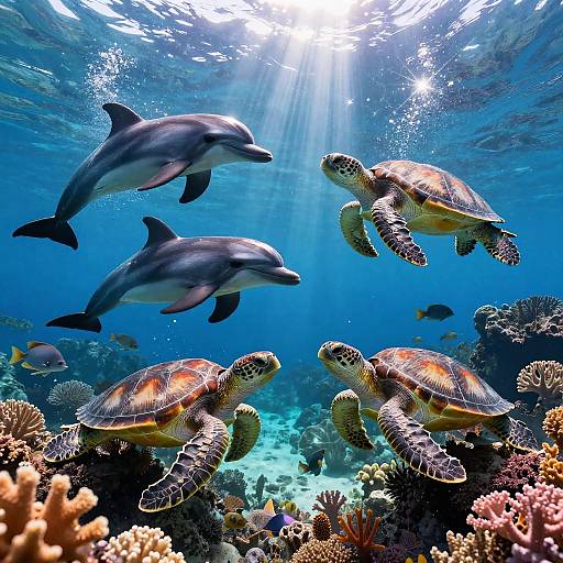 Vibrant Underwater Sea Life Scene
