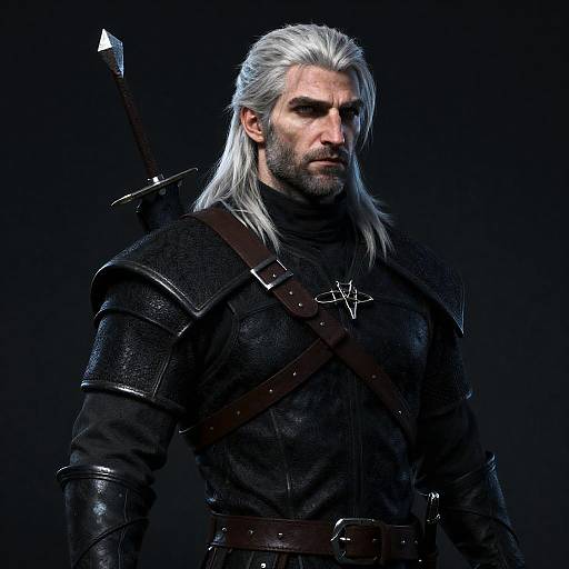 Realistic Geralt of Rivia Portrait