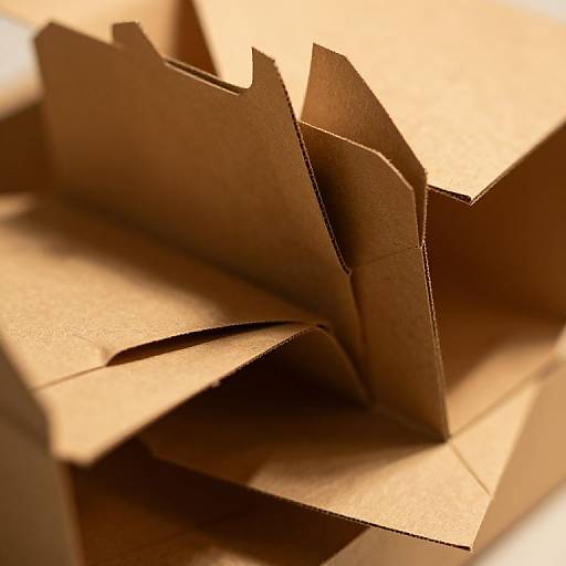 Intricate Kraft Paper Folding Close-Up