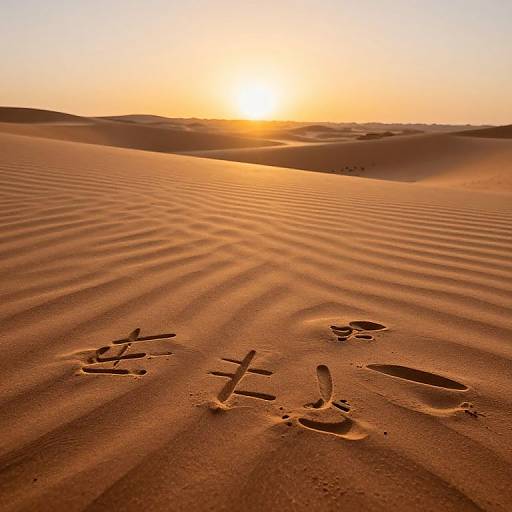 Mystical Glyph Desert at Sunset