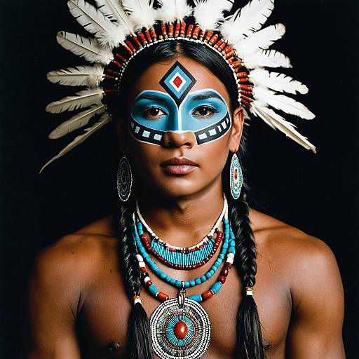 Huitzilopochtli Inspired Male Portrait