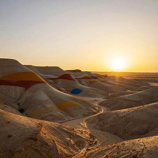 Sunlit Sandy Ridges Abstract
