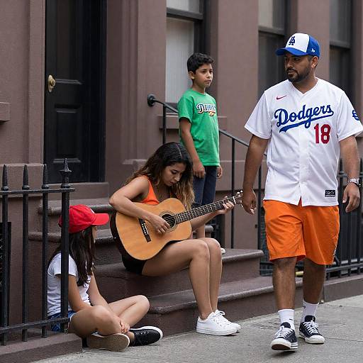 Vibrant Urban Street Scene with People