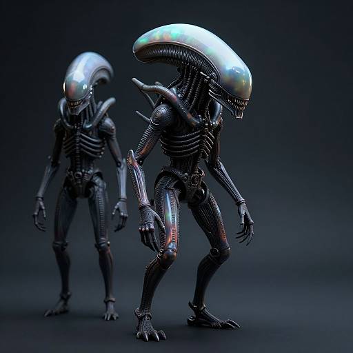 Futuristic Iridescent Xenomorph Concept