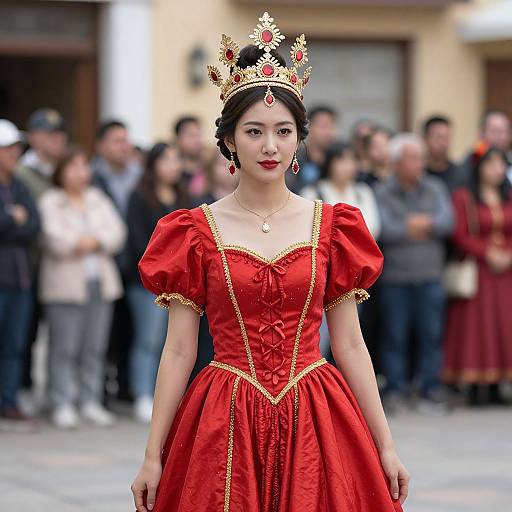 Kuzco Costume Woman in Red Dress