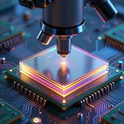 Detailed Microchip Visualization Under Microscope