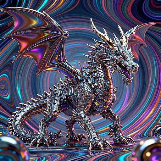 Psychedelic Latvian Dragon Art