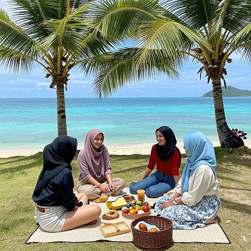 Indonesian Babes Tropical Island Picnic