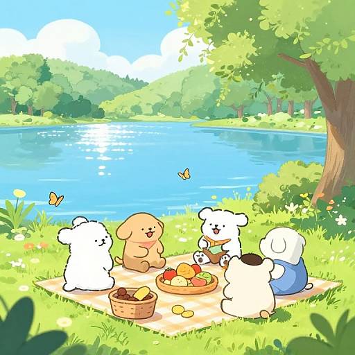 Wolfoo and Friends Picnic Scene