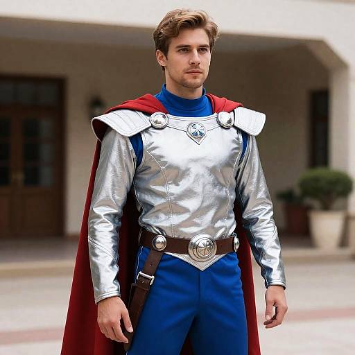 Adult Apollo Silver and Blue Costume