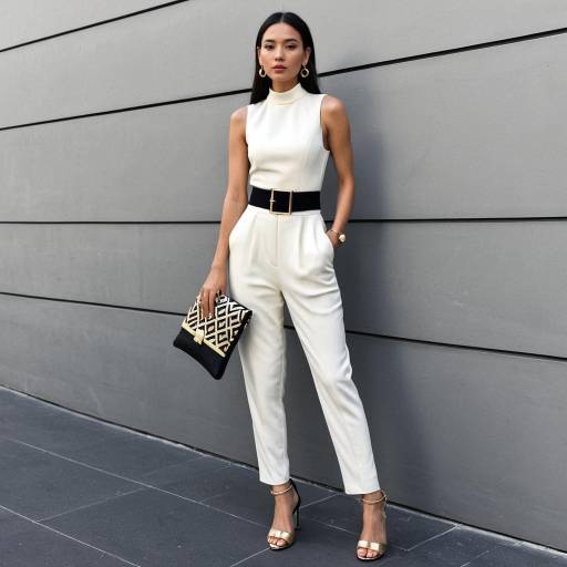 Chic Woman in Elegant Black Jumpsuit