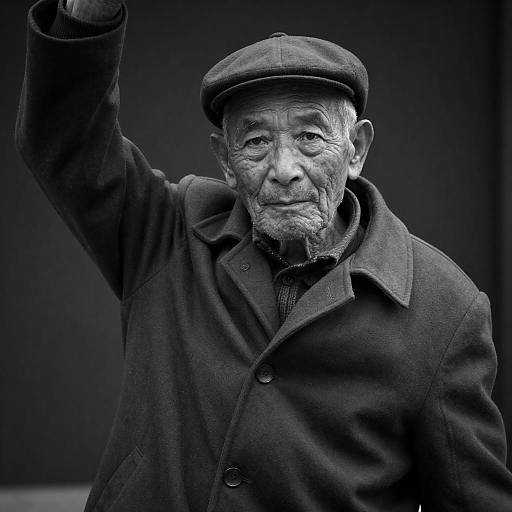 Elderly Man in Dramatic Monochrome