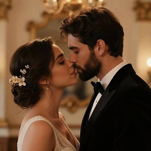 Romantic Intense Gaze in Golden Light