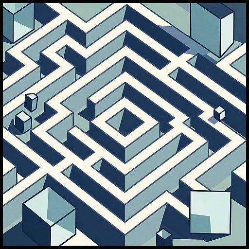 Endless Mirror Maze in Escher Style